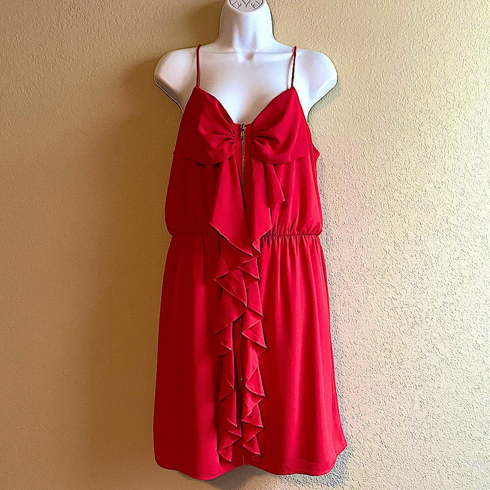 Spaghetti strap, fit and flare dress